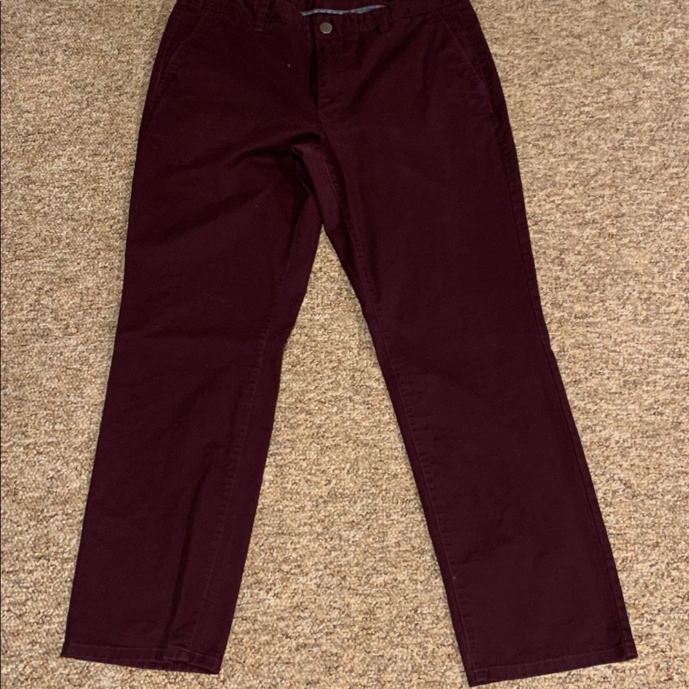 Men’s Burgundy Bonobos Chinos Size 34 X 30